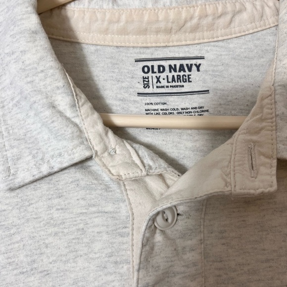 2 Men’s Vintage Old Navy Cotton Long Sleeve Collar Shoulder Tab Pocket Shirt XL - Picture 10 of 13